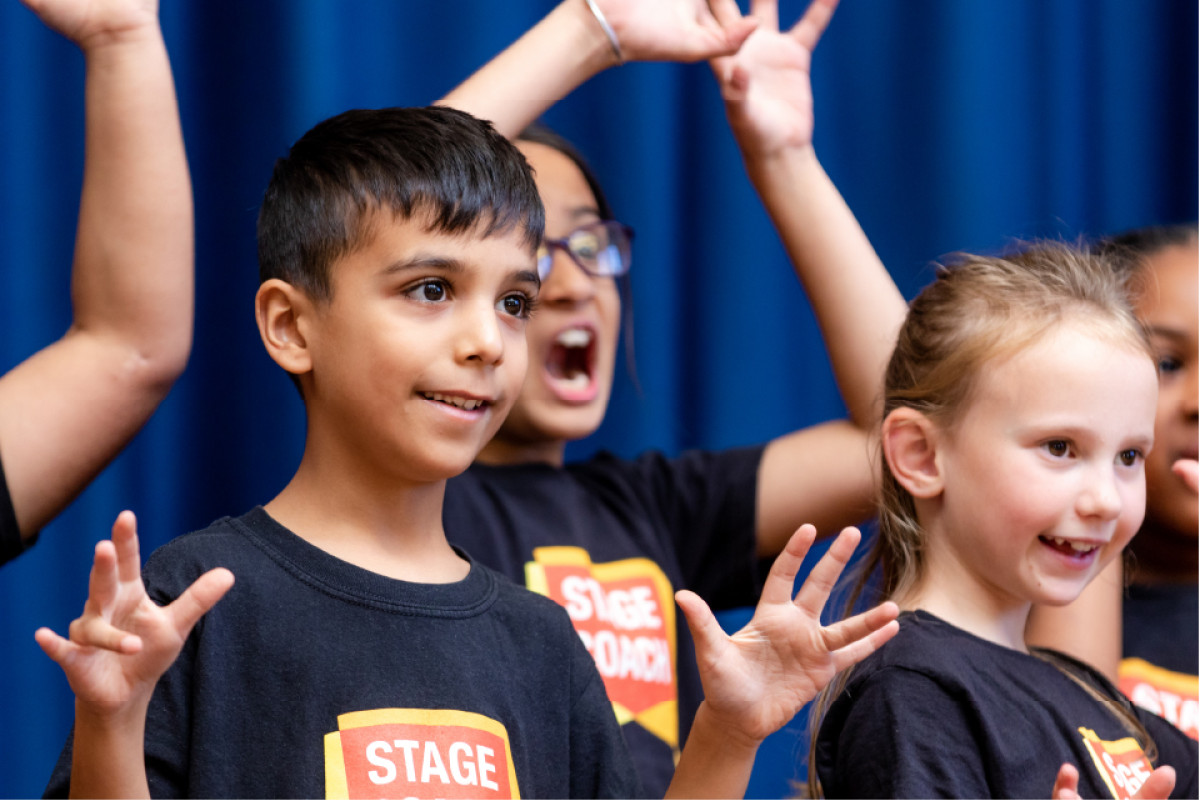 Stagecoach students building confidence, teamwork and creativity through performing arts.
