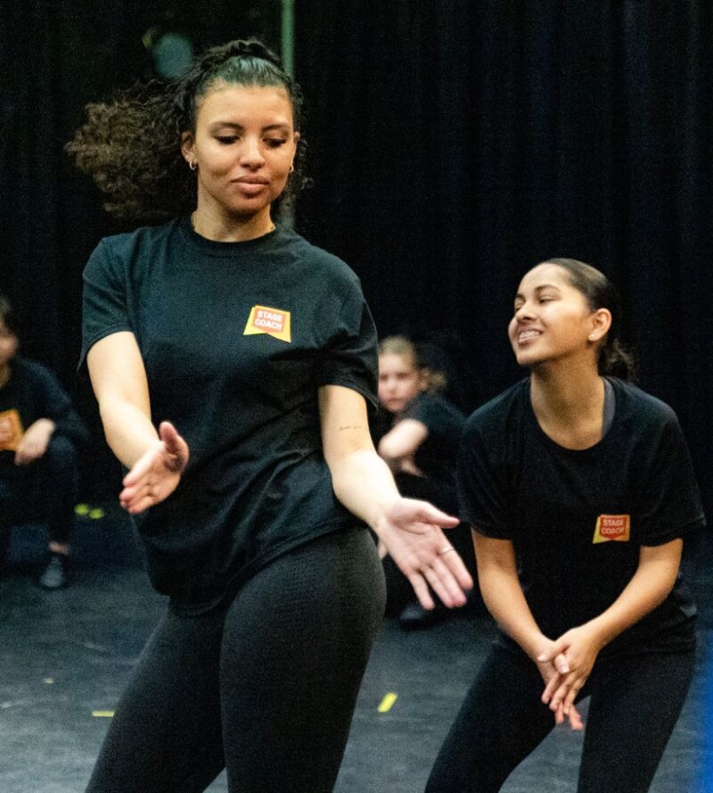 Stagecoach students taking part in performing arts classes for children and young people.